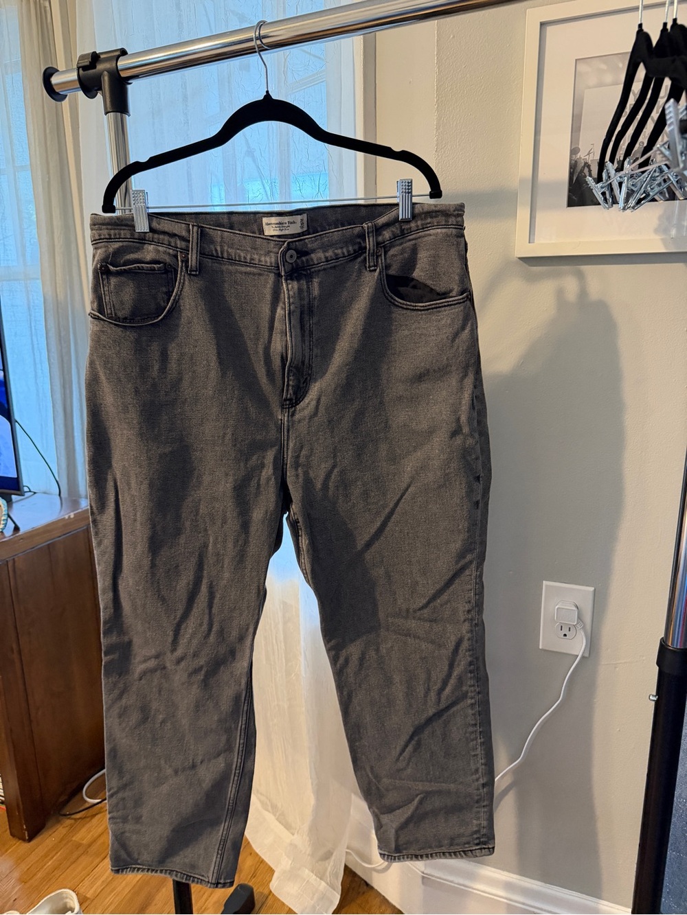 Abercrombie & Fitch Women's Skinny Jeans in Charcoal Gray